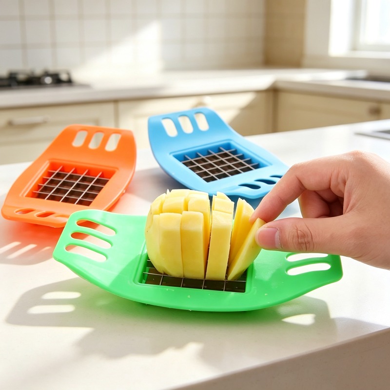 フライドポテトメーカー、ポテトカッター、野菜ポテトスライサー - Kitchen Gadgets Vegetable Cutter のレビューと価格