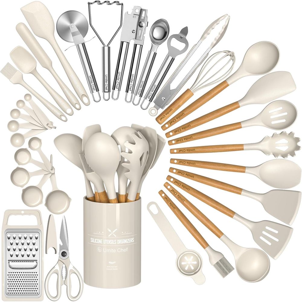 厚みのあるシリコン製キッチンツールセット - 調理器具セット - Kitchen Gadgets And Utensils のレビューと価格