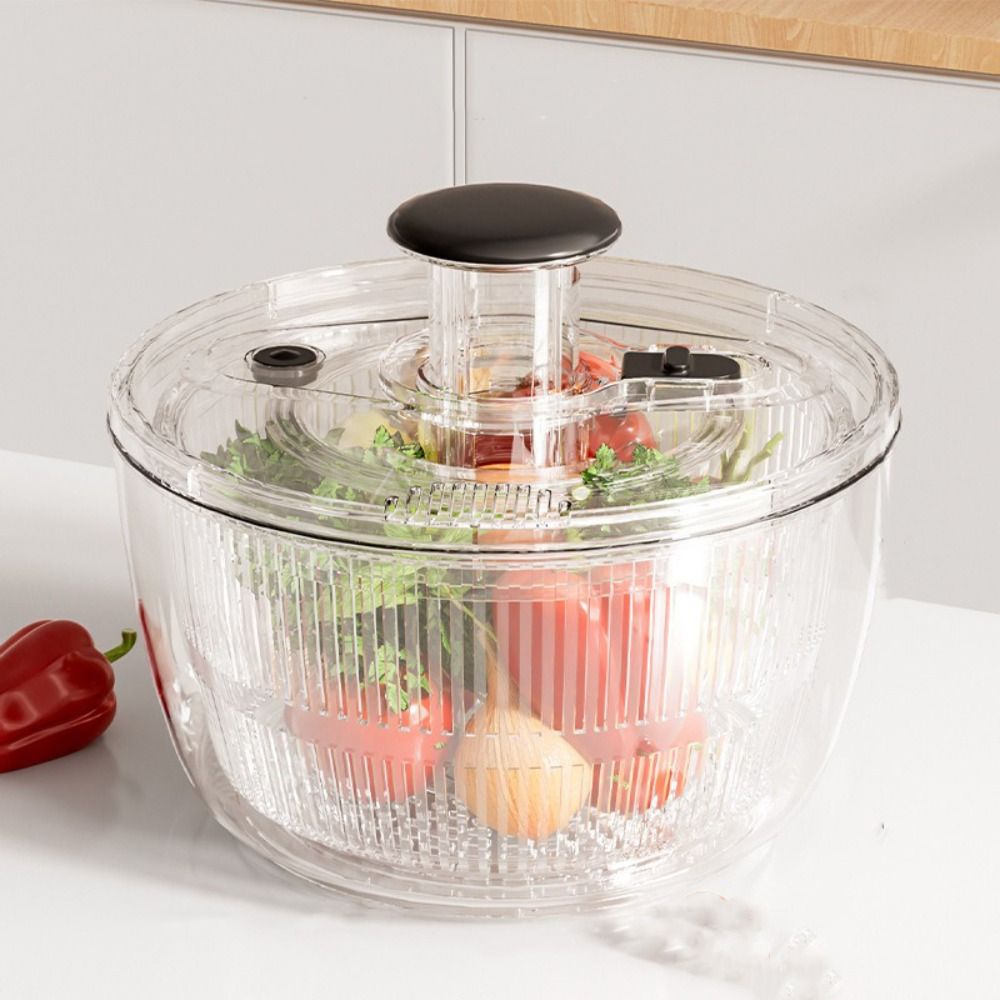 大容量野菜脱水機半自動クイック排水フルーツドレンバスケット回 - Salad Spinner のレビューと価格
