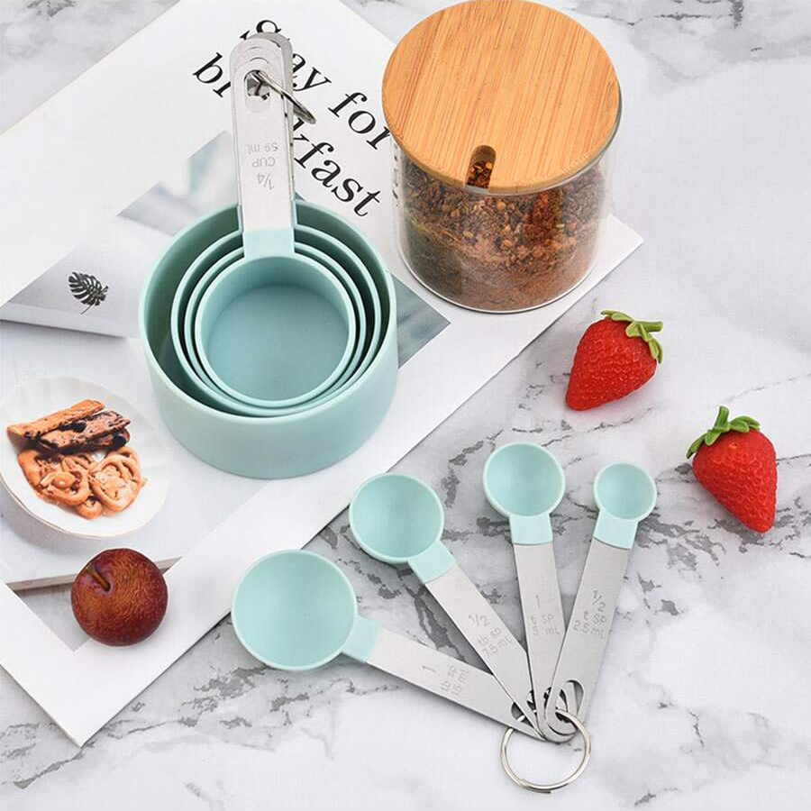 4 個/8 個プラスチック計量カップスプーンセットステンレス - Kitchen Gadgets Peeler のレビューと価格