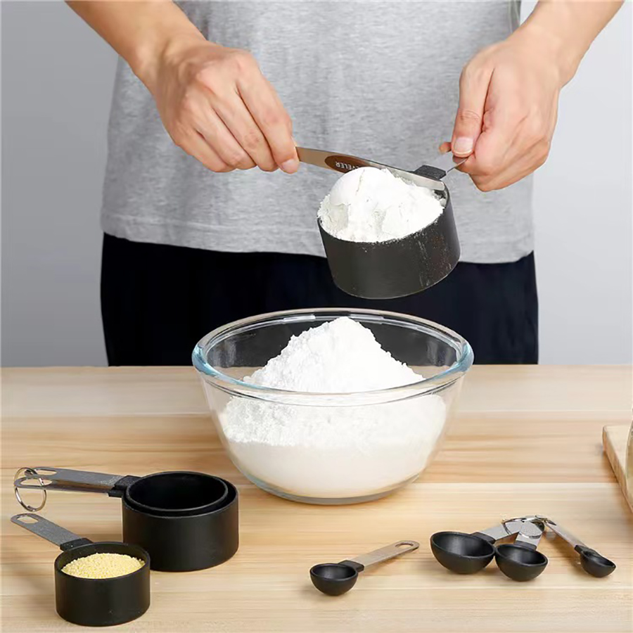 4 個/8 個プラスチック計量カップスプーンセットステンレス - Kitchen Gadgets Peeler のレビューと価格