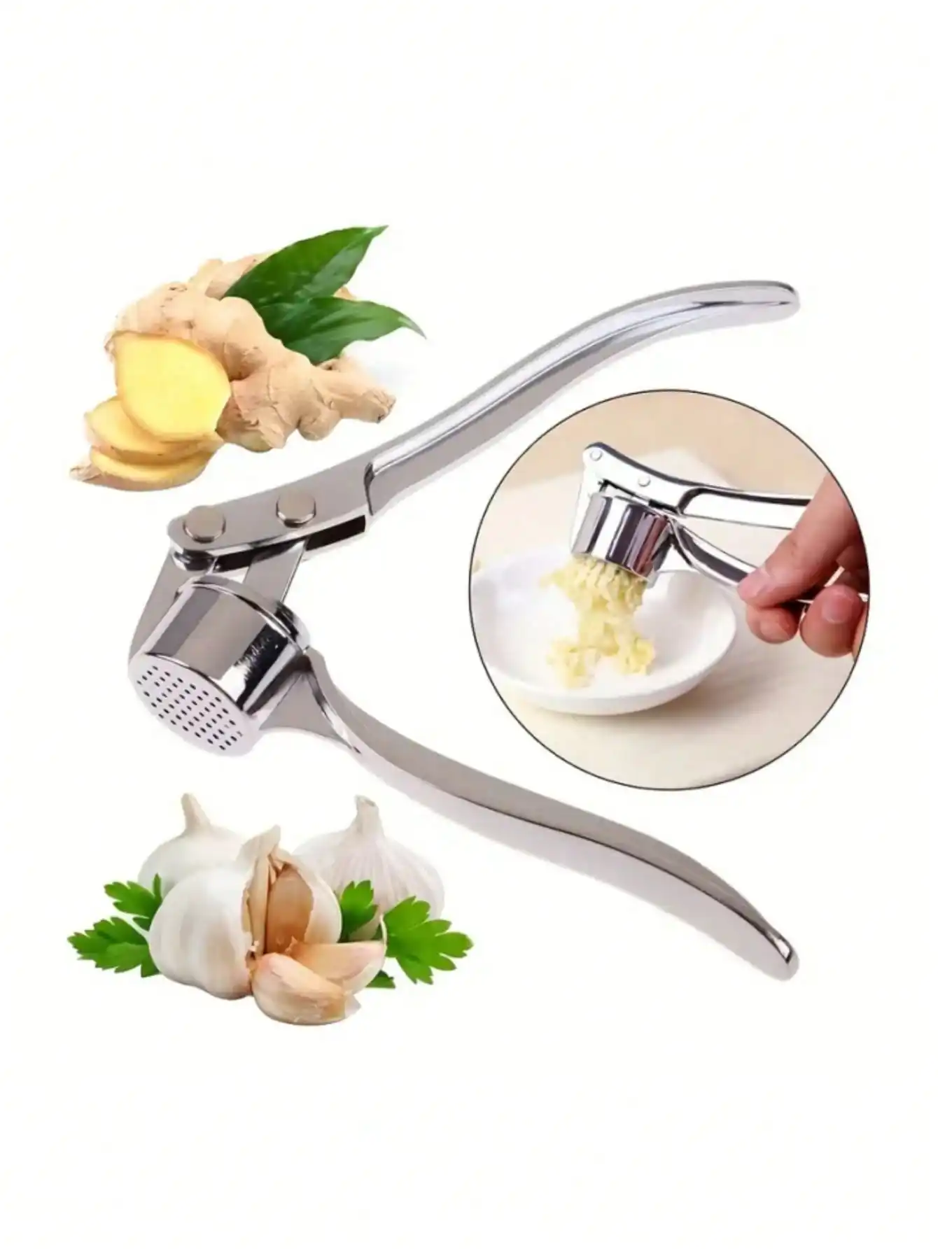 キッチンガーリックプレスクラッシャーミンサーステンレス鋼ガー - Kitchen Gadgets Ninja のレビューと価格