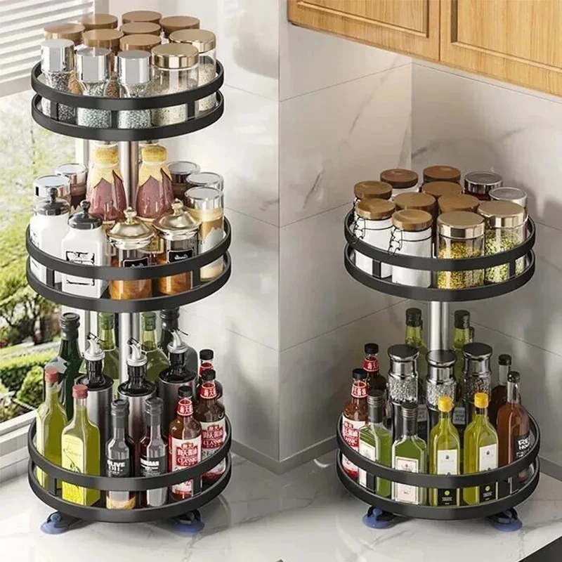 360 °   回転式スパイスターンテーブル キッチンカウン - Kitchen Gadgets Storage Ideas のレビューと価格
