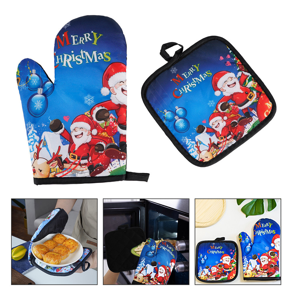 耐熱手袋 クリスマスグローブ バーベキュー ノンスリップ ポ - Kitchen Gadgets Xmas Gifts のレビューと価格