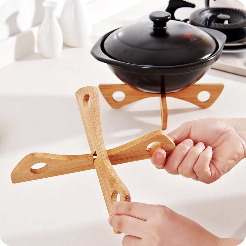 クロストレイホルダー木製取り外し可能なテーブルマット抗熱スチ - Kitchen Gadgets In Japan のレビューと価格