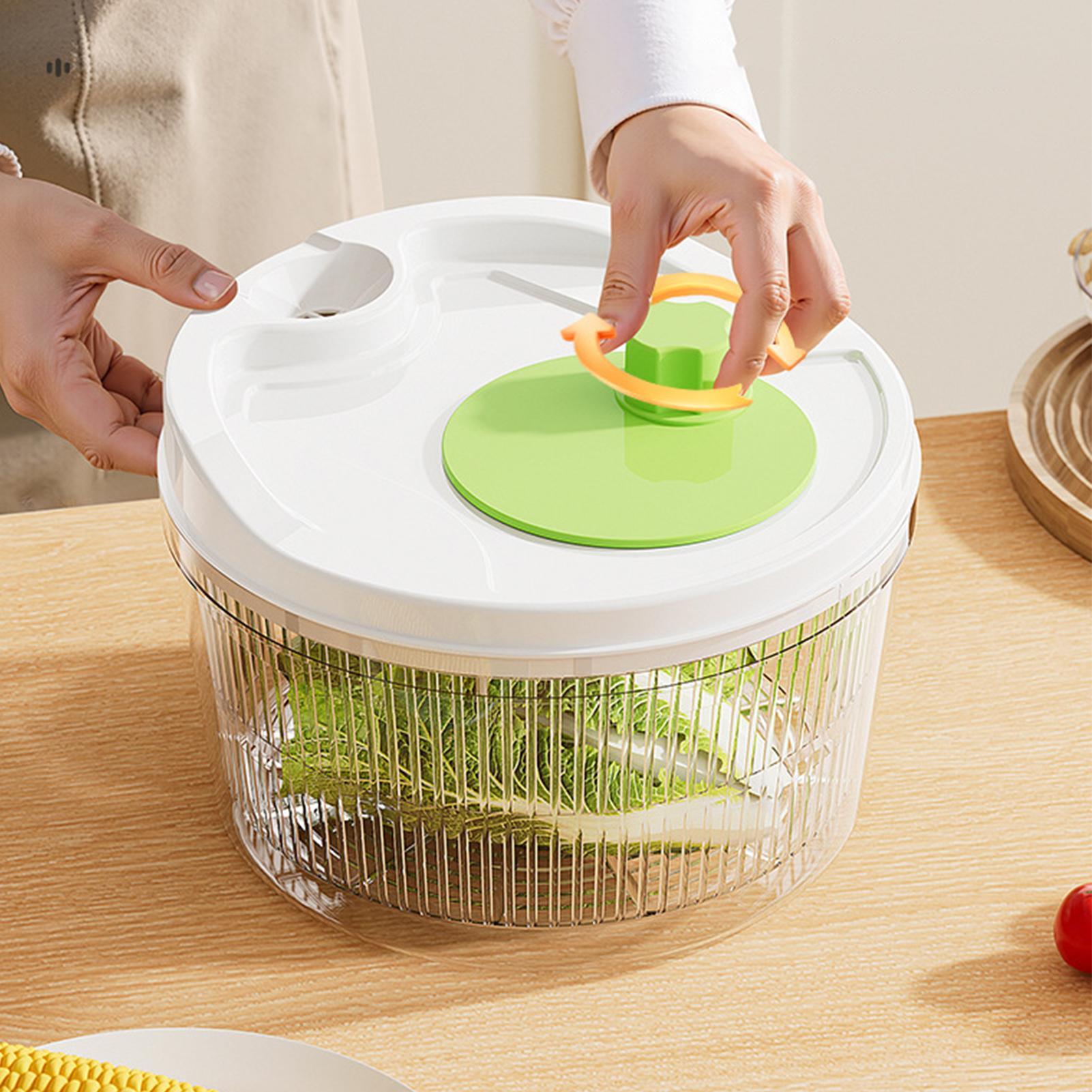 手動式サラダスピナー、排水口付きサラダ容器、家庭料理人、親、 - Salad Spinner のレビューと価格