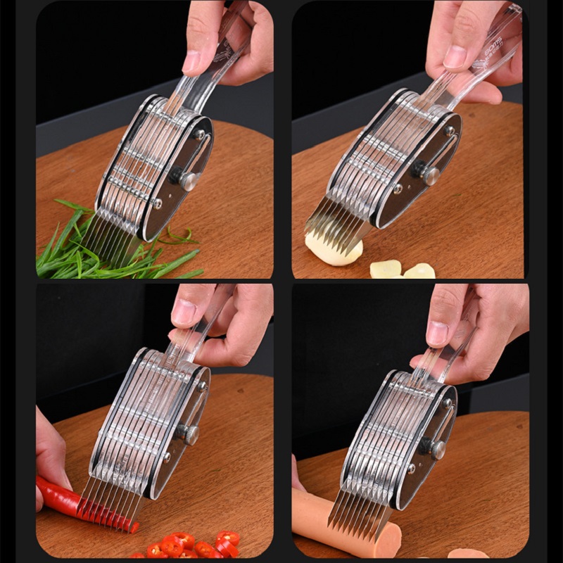 調整可能な深さイカフラワーナイフセット玉ねぎスライサーシュレ - Kitchen Gadgets Vegetable Cutter のレビューと価格