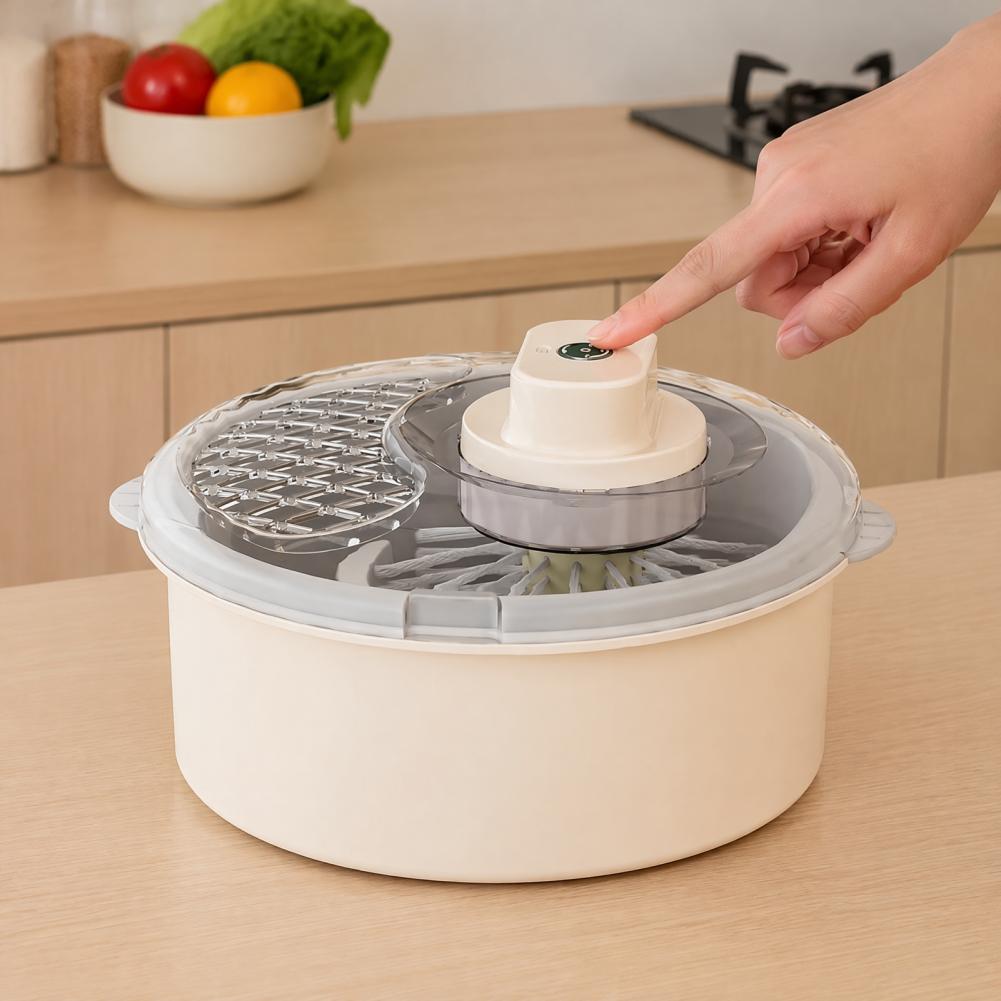 多機能サラダスピナー、電動/手動野菜洗浄機、360度回転水切 - Salad Spinner のレビューと価格