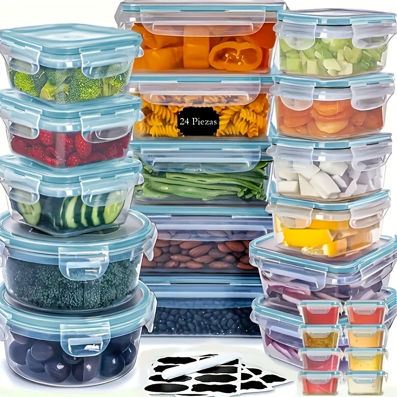 48個入り BPAフリー食品保存容器セット – キッチン、パ - Kitchen Gadgets Storage のレビューと価格