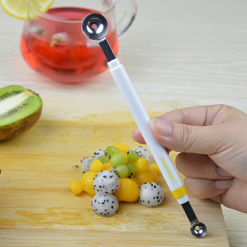 1pc ステンレス鋼ダブルエンドメロンボーラーミニアップルデ - Kitchen Gadgets Peeler のレビューと価格