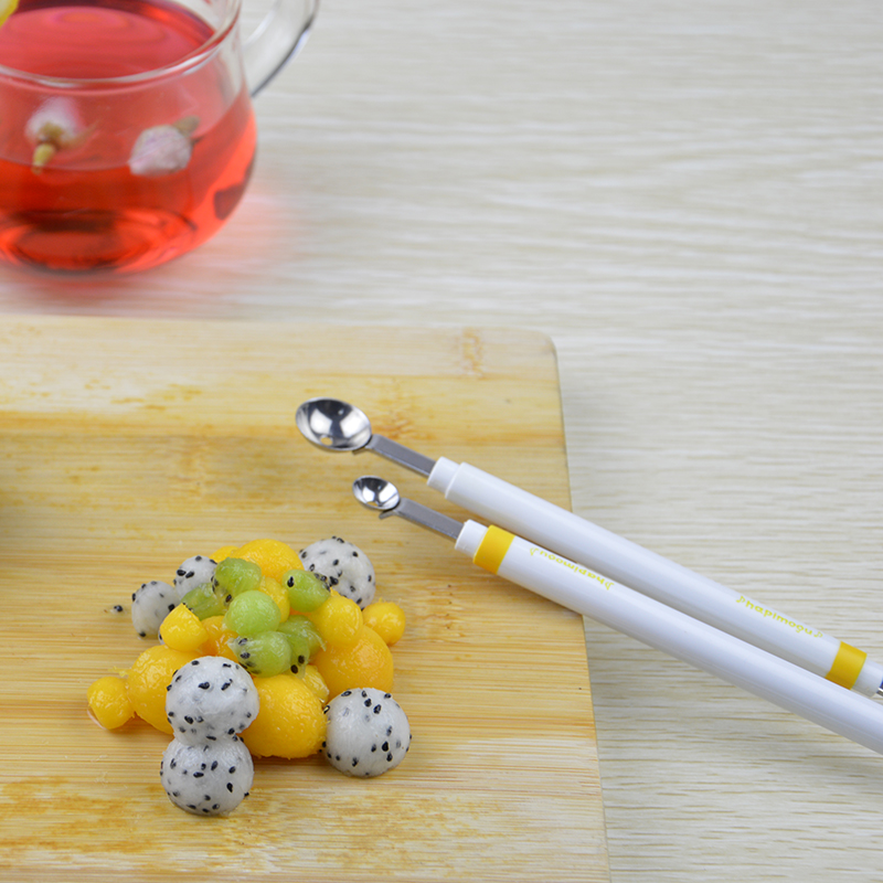 1pc ステンレス鋼ダブルエンドメロンボーラーミニアップルデ - Kitchen Gadgets Peeler のレビューと価格