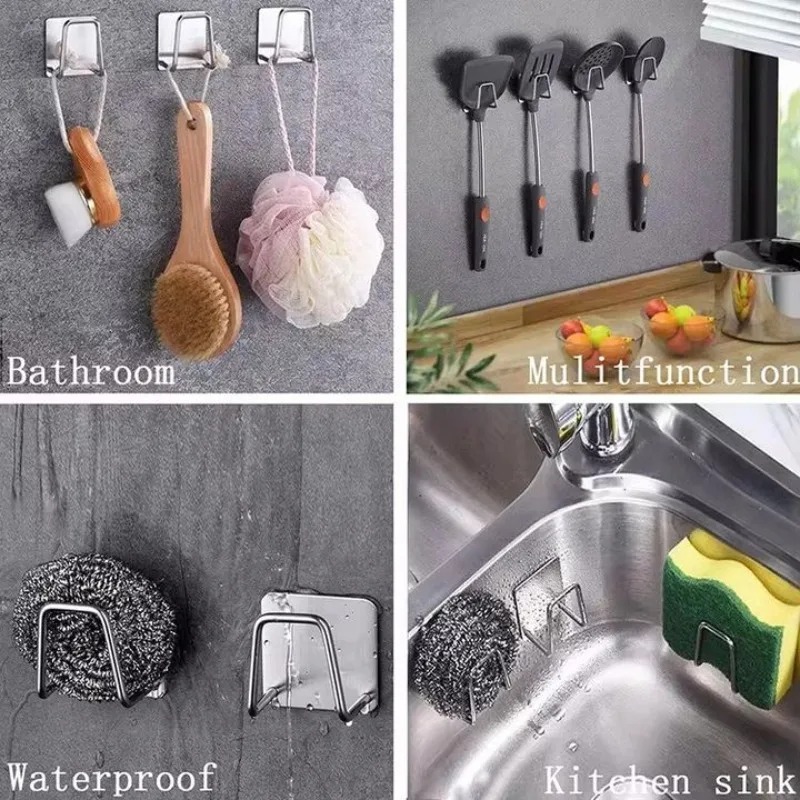 キッチンステンレス鋼シンクスポンジホルダー自己粘着排水乾燥ラ - Kitchen Gadgets Storage Ideas のレビューと価格